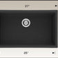 American Imaginations AI-34579 27" Black Granite Composite Rectangle Granite Composite Modern Kitchen Sink