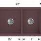 American Imaginations AI-34614 27" Coffee Rectangle Granite Composite Modern Kitchen Sink