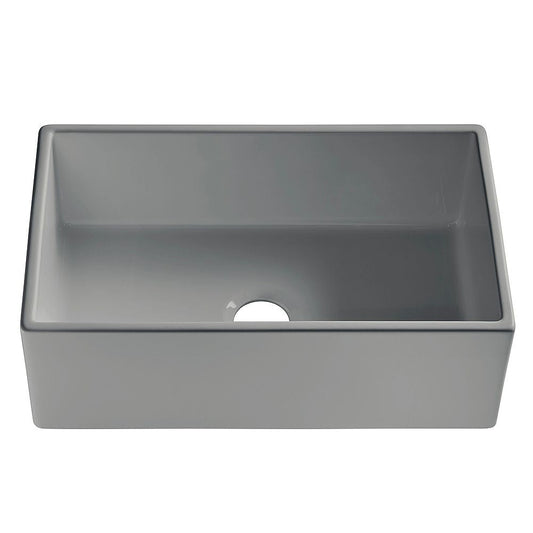 American Imaginations AI-34623 33" Grey Granite Composite Rectangle Granite Composite Modern Kitchen Sink