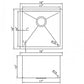 American Imaginations AI-34634 19" Stainless Steel Rectangle Stainless Steel Modern Kitchen Sink