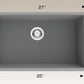 American Imaginations AI-34654 27" Coffee Rectangle Granite Composite Modern Kitchen Sink