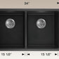 American Imaginations AI-34656 34" Coffee Rectangle Granite Composite Modern Kitchen Sink