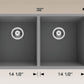 American Imaginations AI-34762 32" Coffee Rectangle Granite Composite Traditional Kitchen Sink