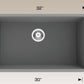 American Imaginations AI-34763 32" Coffee Rectangle Granite Composite Modern Kitchen Sink