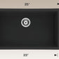 American Imaginations AI-34767 25" Coffee Rectangle Granite Composite Modern Kitchen Sink