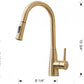 American Imaginations AI-34886 8" Gold Round Stainless Steel Modern Kitchen Sink Faucet