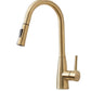 American Imaginations AI-34886 8" Gold Round Stainless Steel Modern Kitchen Sink Faucet