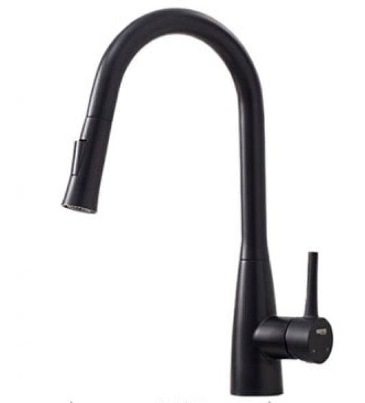 American Imaginations AI-34887 4" Black Round Stainless Steel Modern Kitchen Sink Faucet