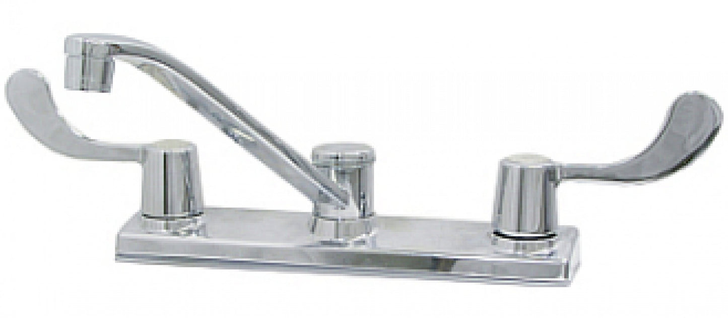 American Imaginations AI-34907 9" Chrome Unique Lead Free Brass Transitional Kitchen Sink Faucet