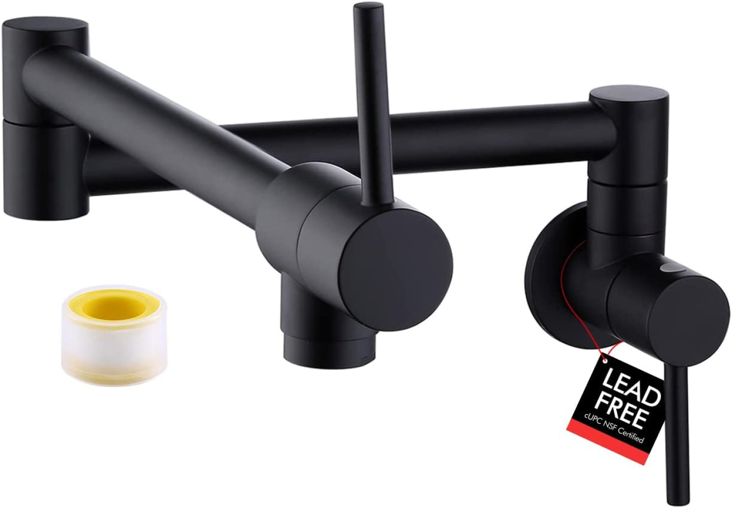 American Imaginations AI-36096 20" Matte Black Unique Brass Modern Kitchen Sink Faucet