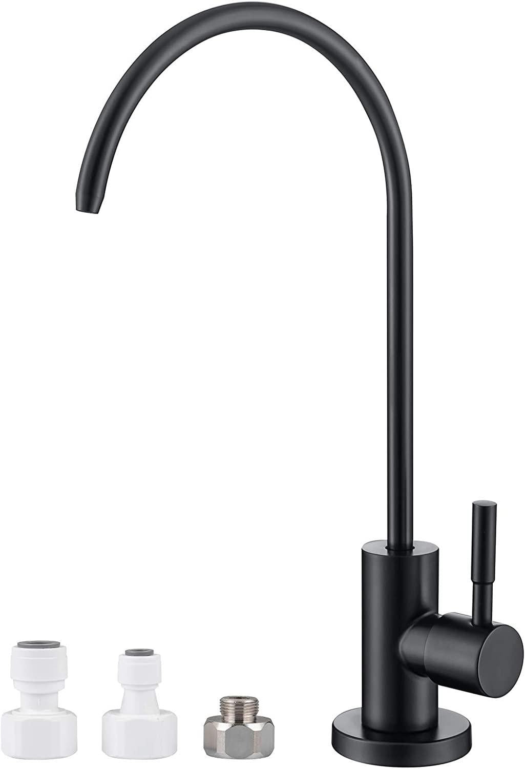 American Imaginations AI-36506 3" Black Arc Stainless Steel Modern Kitchen Sink Faucet