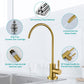 American Imaginations AI-36508 2" Brass Arc Stainless Steel Modern Kitchen Sink Faucet