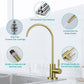 American Imaginations AI-36509 2" Gold Arc Stainless Steel Modern Kitchen Sink Faucet