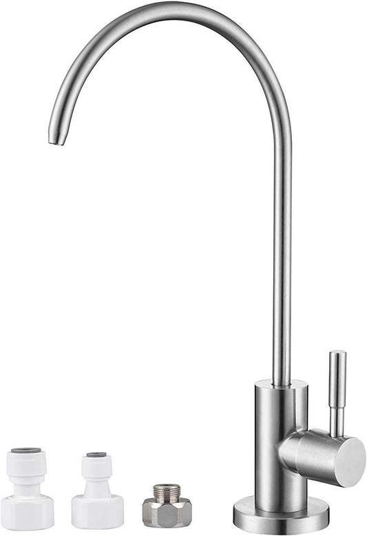 American Imaginations AI-36511 2" Brushed Nickel Arc Stainless Steel Modern Kitchen Sink Faucet
