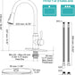 American Imaginations AI-36533 10" Brushed Nickel Curved Stainless Steel Modern Kitchen Sink Faucet