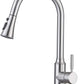 American Imaginations AI-36533 10" Brushed Nickel Curved Stainless Steel Modern Kitchen Sink Faucet