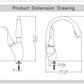 American Imagitions AI-34391 12" Stainless Steel Stainless Steel Modern Kitchen Sink Faucet
