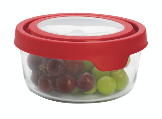 Anchor 4 Cup Round Storage, Red - (Bundle of 28)