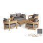 Anderson Teak Coronado SET-173 5-pc Natural Teak Wood Deep Seating Set With Cast Slate All-Weather Sunbrella Cushions