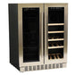 Azure 1.0 24" 2.5 Cu.Ft. French Door Dual Zone Beverage and Wine Center With Stainless Trim Glass Door