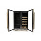 Azure 1.0 24" 2.5 Cu.Ft. French Door Dual Zone Beverage and Wine Center With Stainless Trim Glass Door