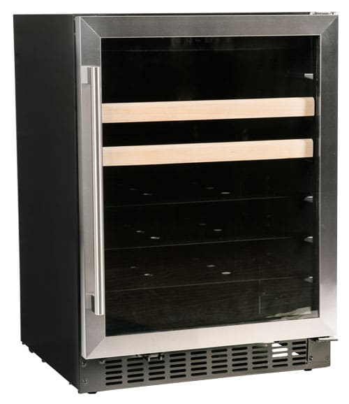 Azure 1.0 24" 5.1 Cu.Ft. Undercounter Beverage Center With Stainless Trim Glass Door