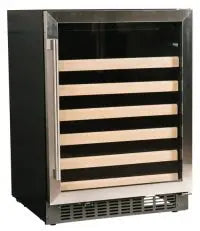 Azure 1.0 24" 5.1 Cu.Ft. Undercounter Wine Center with Stainless Trim Glass Door