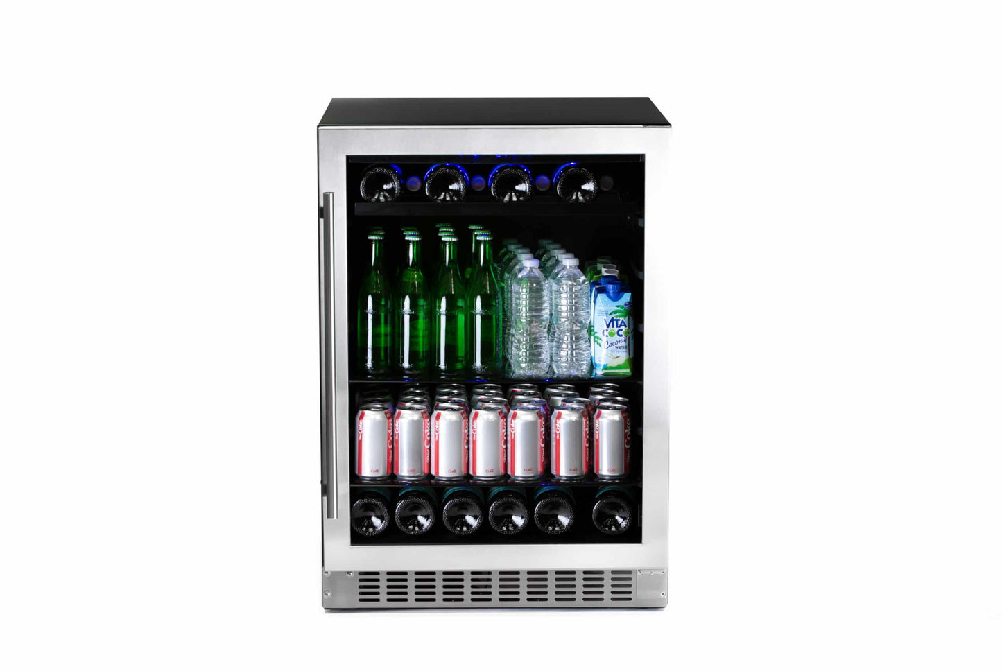 Azure 2.0 24" 5.6 Cu.Ft. Undercounter Beverage Center With Stainless Trim Glass Door