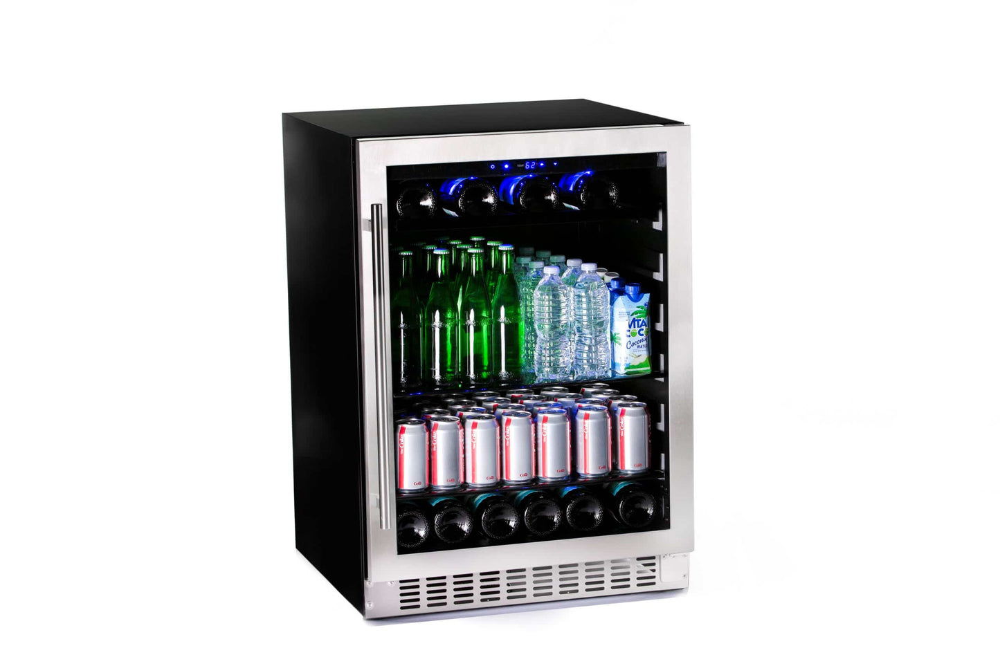 Azure 2.0 24" 5.6 Cu.Ft. Undercounter Beverage Center With Stainless Trim Glass Door