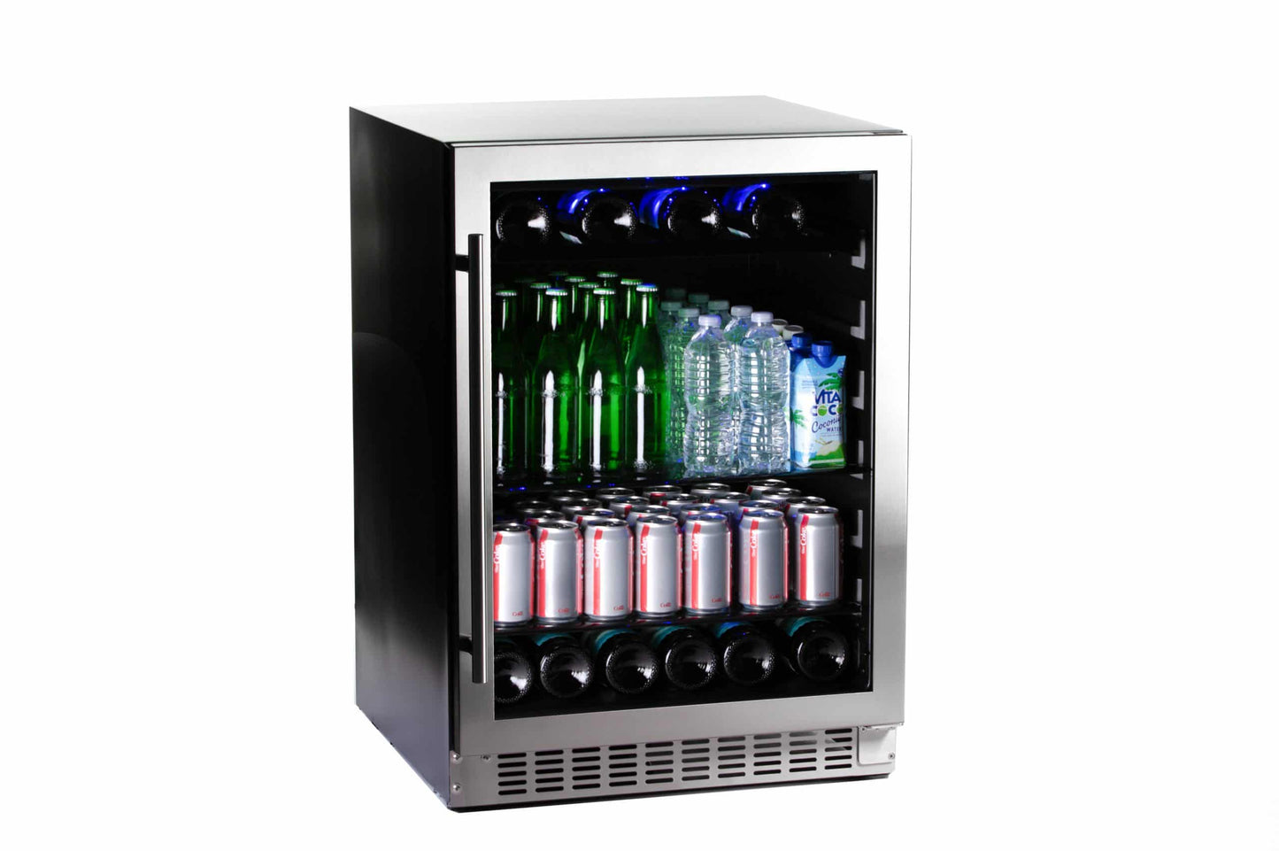 Azure 2.0 24" 5.6 Cu.Ft. Undercounter Beverage Center With Stainless Trim Glass Door