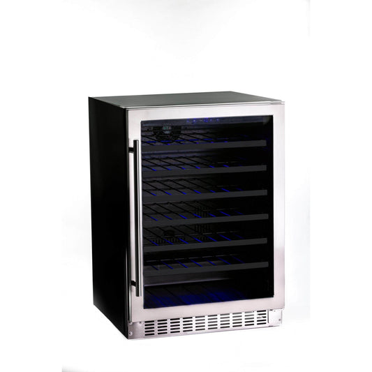 Azure 2.0 24" 5.6 Cu.Ft. Undercounter Wine Center With Stainless Trim Glass Door