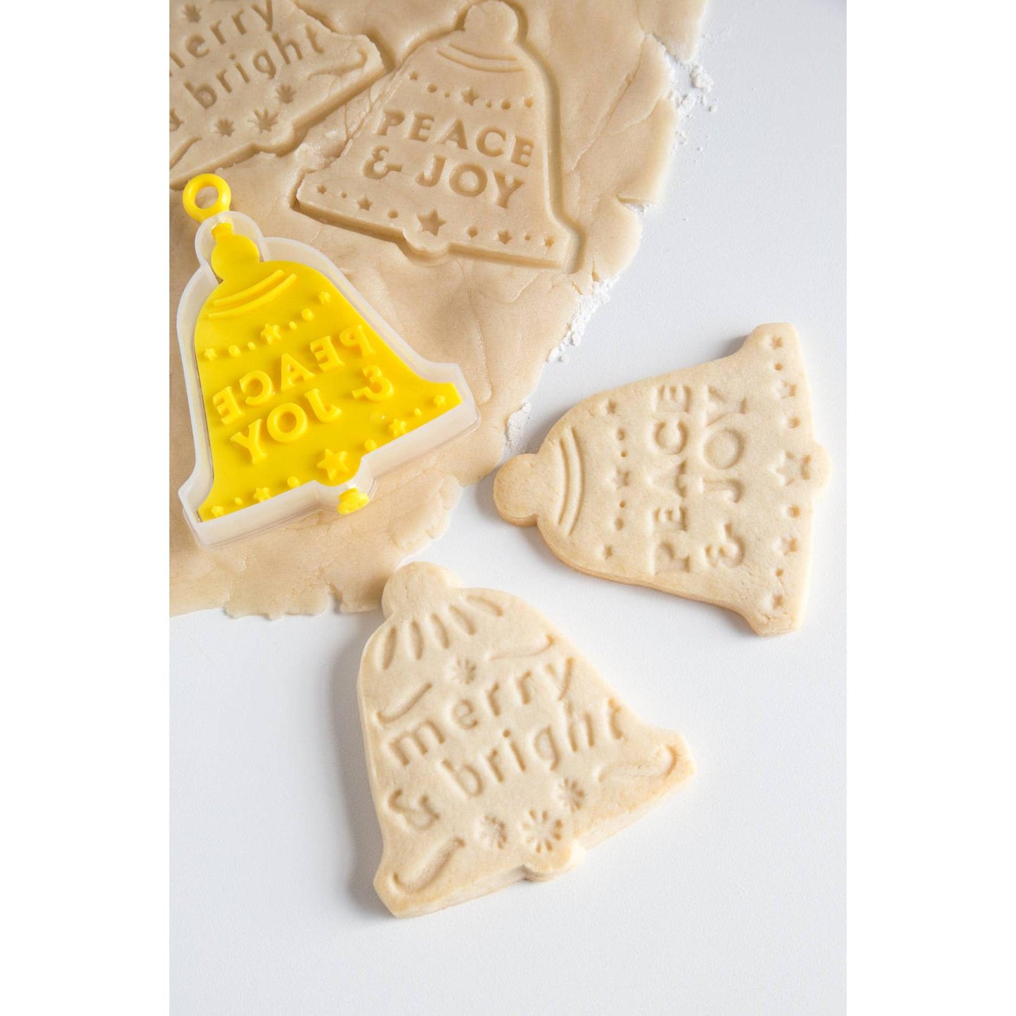 Bakelicious Christmas Bell 3-in-1 Flip & Stamp Cookie Cutter - (125 Pieces)