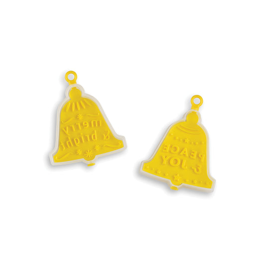 Bakelicious Christmas Bell 3-in-1 Flip & Stamp Cookie Cutter - (125 Pieces)