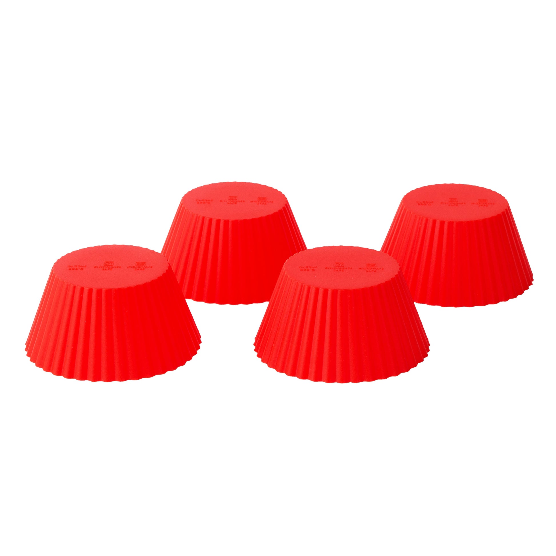 Bakelicious Silicone Bake Cups S/12 Red - (54 Sets)