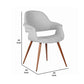 Benzara 18" Gray, Brown Solid Wood Dining Chair