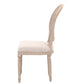 Benzara 19" Beige Cane Back Padded Dining Chair Set of Two