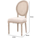 Benzara 19" Beige Cane Back Padded Dining Chair Set of Two