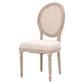 Benzara 19" Beige Cane Back Padded Dining Chair Set of Two