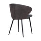 Benzara 19" Gray Faux Leather Back Contemporary Dining Chair