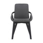 Benzara 19" Gray Leatherette Dining Chair With Bucket Seat