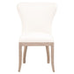 Benzara 20" White Fabric Padded Dining Chair Set of Two