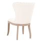 Benzara 20" White Fabric Padded Dining Chair Set of Two