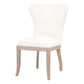 Benzara 20" White Fabric Padded Dining Chair Set of Two