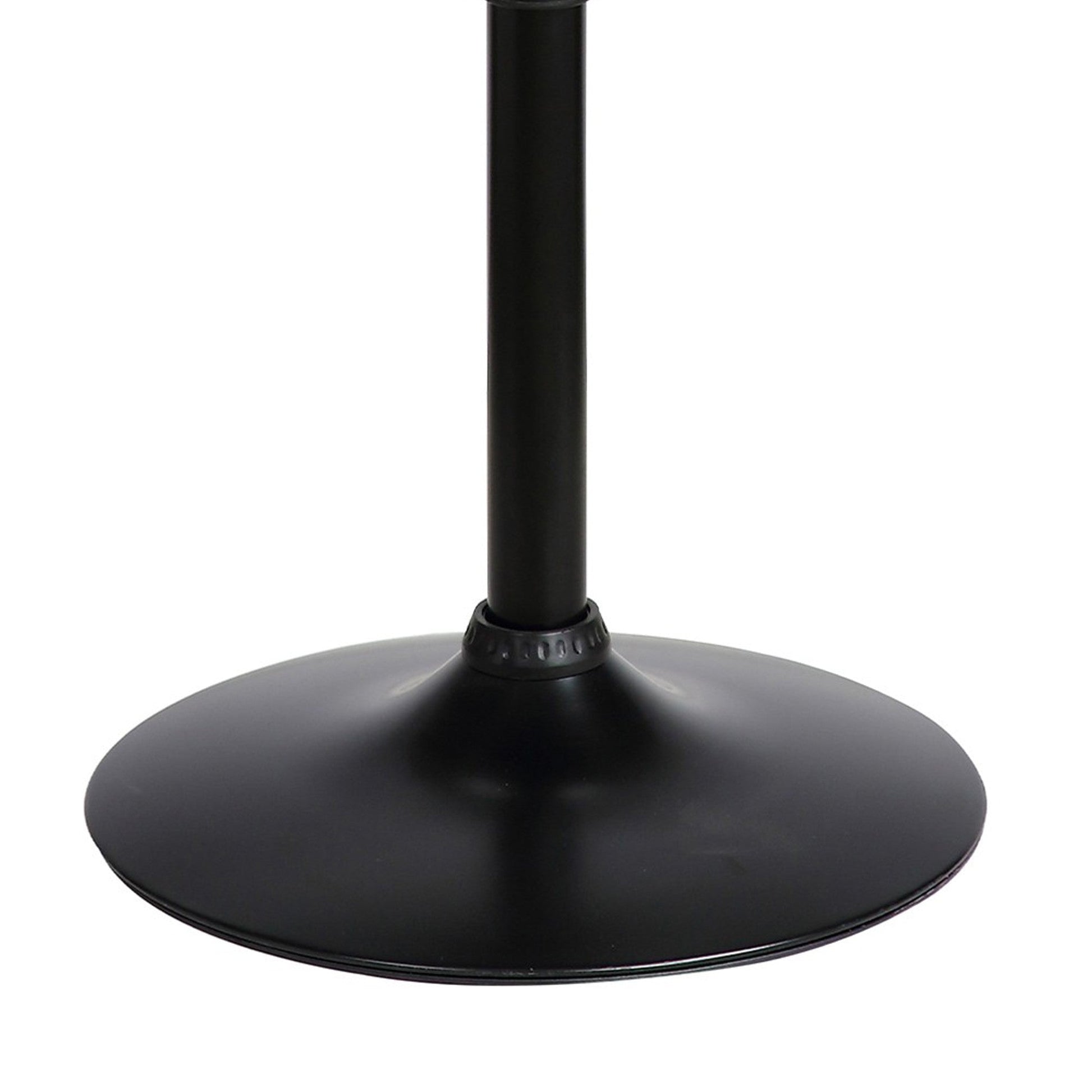 Benzara 24" 24 Inches Round Adjustable Pub Table With Metal Base, Black