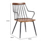 Benzara 26" Brown and Black Wooden Dining Chair With Windsor Back