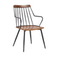 Benzara 26" Brown and Black Wooden Dining Chair With Windsor Back