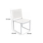 Benzara 33" White Sling Seat Metal Dining Chair Set of Two