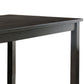 Benzara 36" Gray Counter Height Table With Shelves