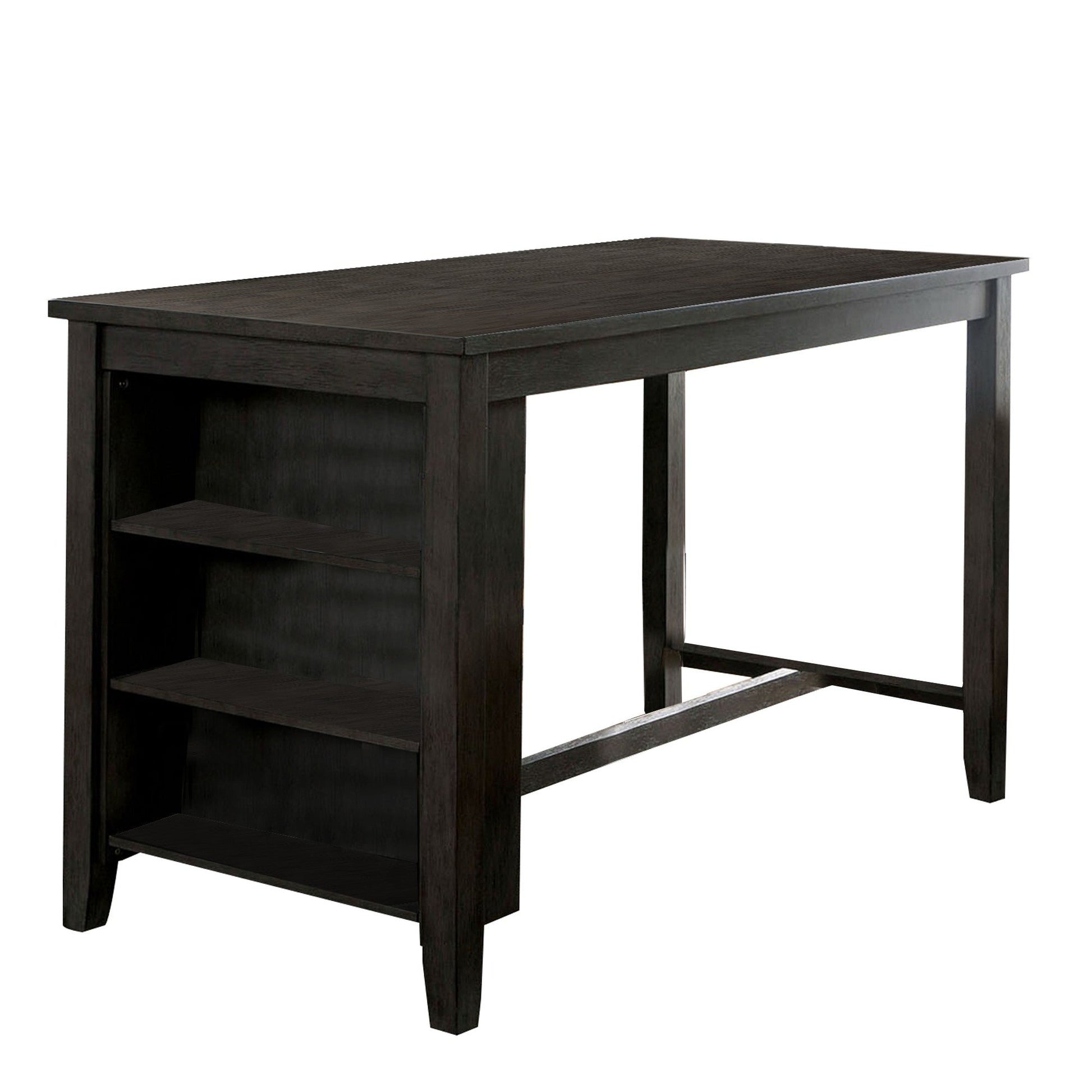 Benzara 36" Gray Counter Height Table With Shelves