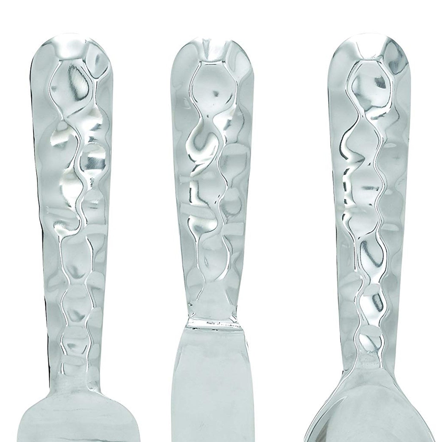 Benzara BM01021 Silver Artistic Cutlery Wall Decor In Metal, Set of 3